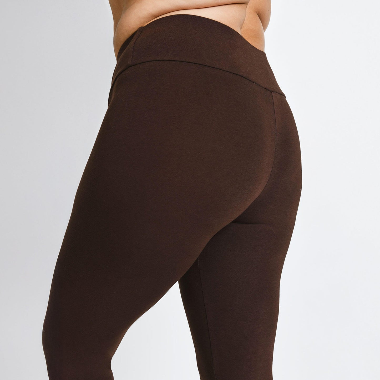 Curve Everyday High Waisted Leggings - Chocolate Brown