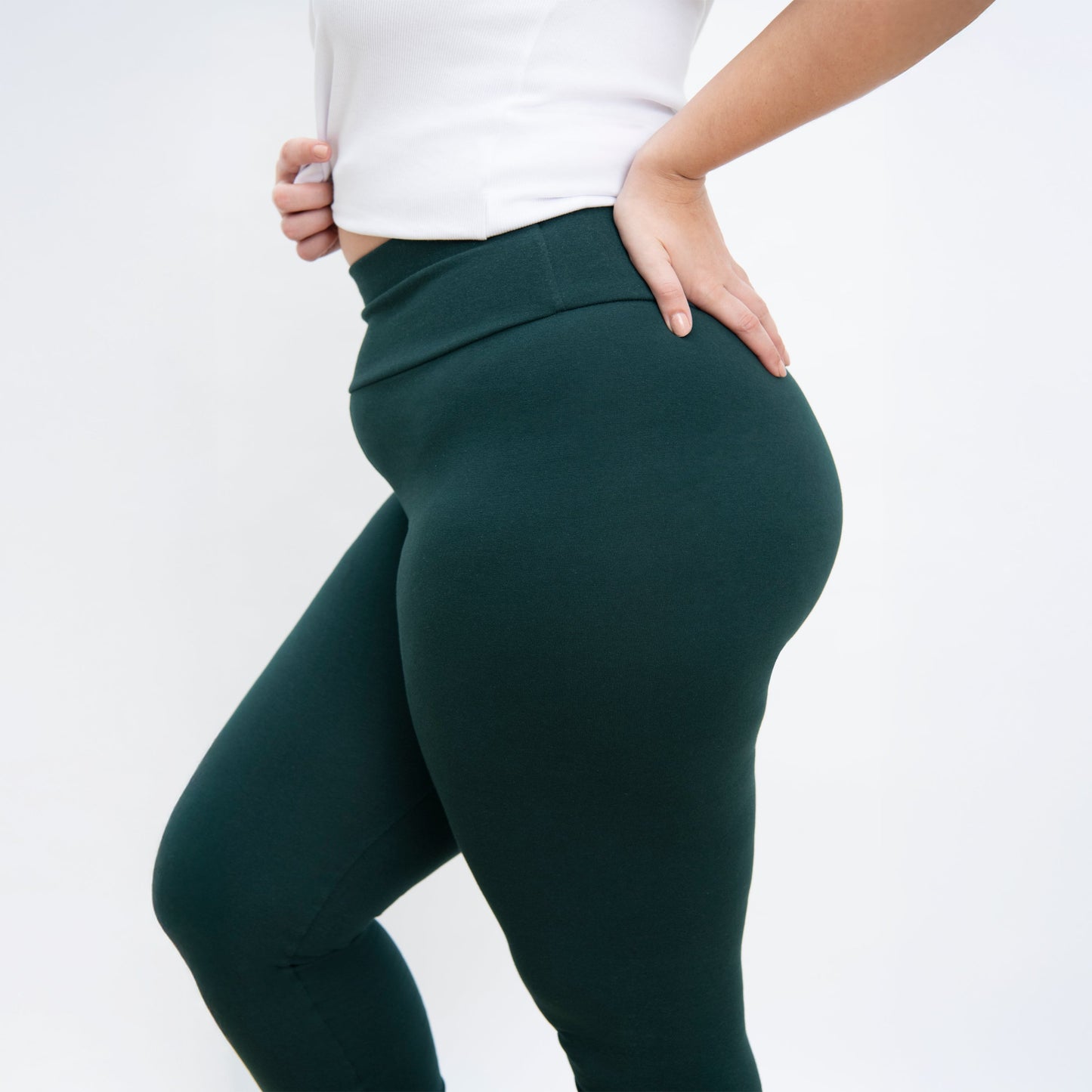 Curve Everyday High Waisted Leggings - Forest Green