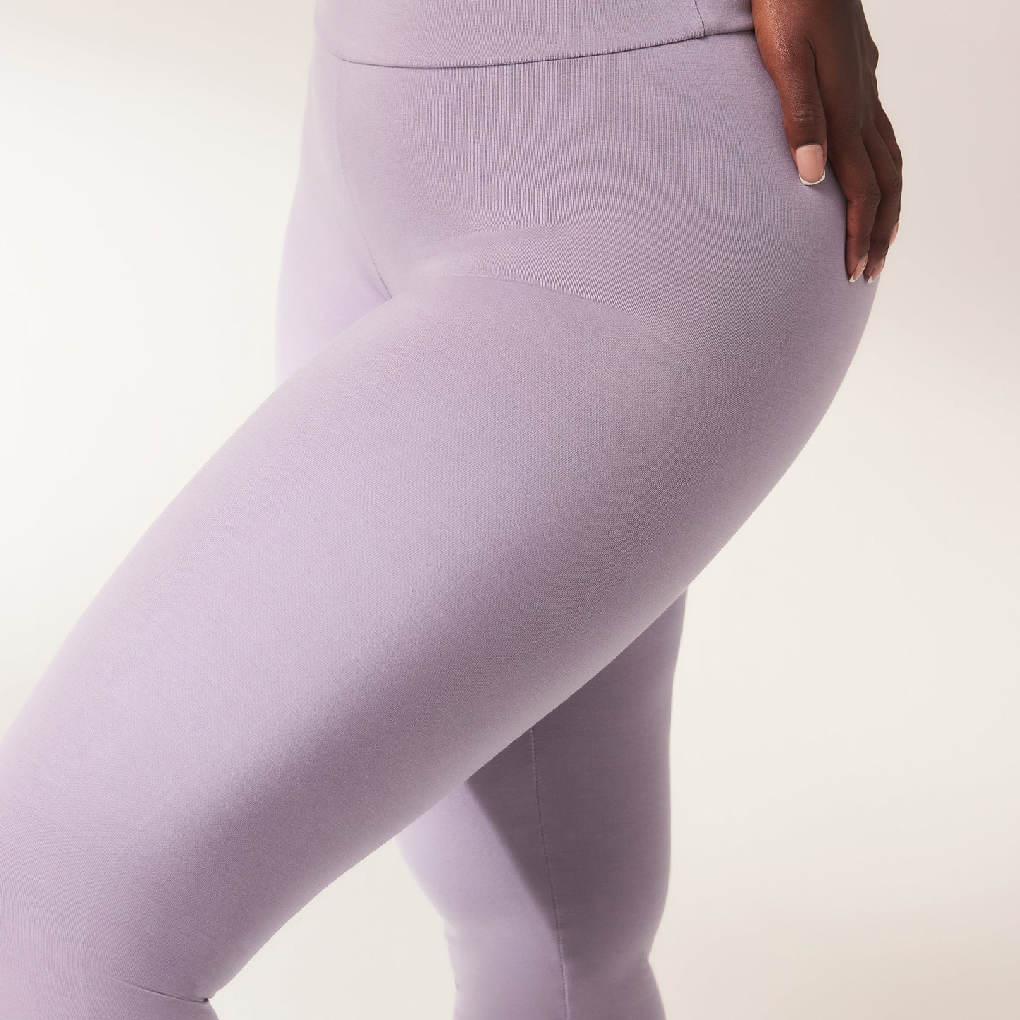 Curve Lightweight Everyday High Waisted Leggings - Mauve