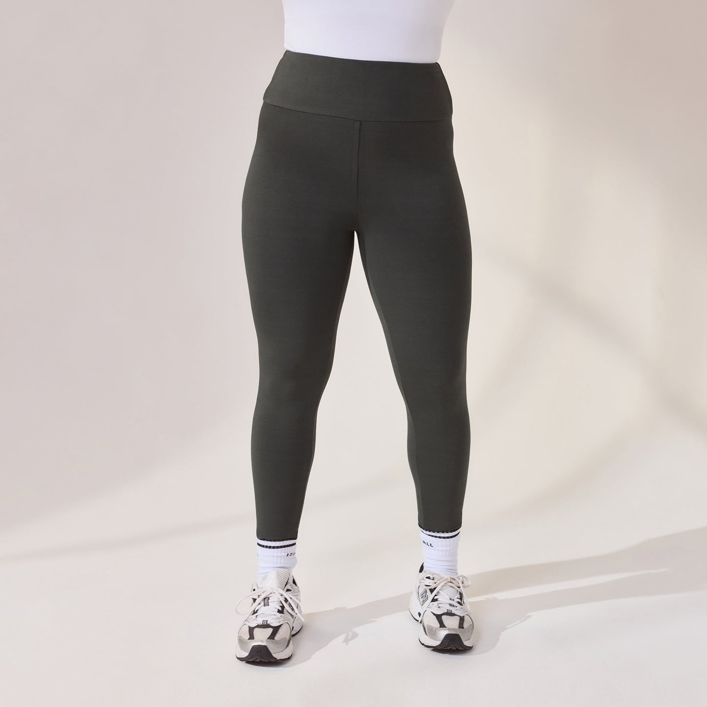 Curve Lightweight Everyday High Waisted Leggings - Pine