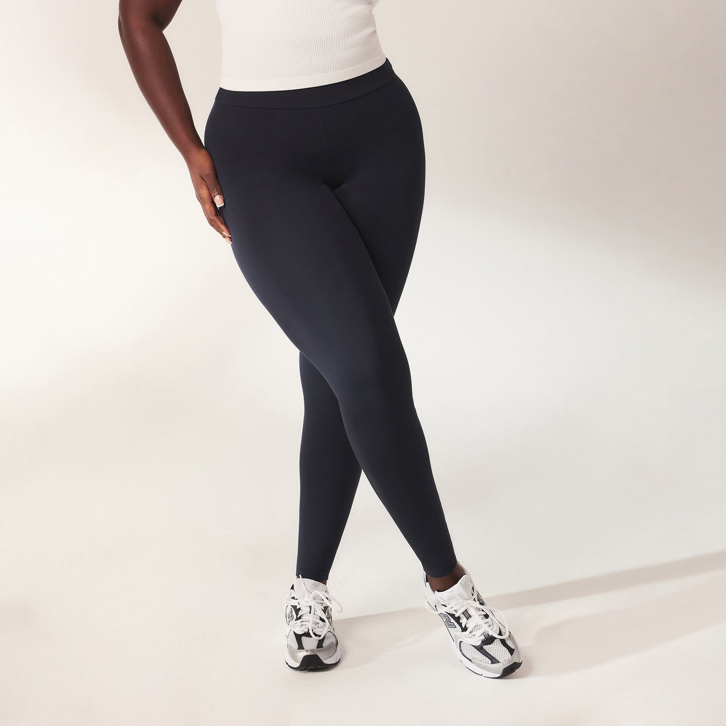 Lightweight Everyday High Waisted Leggings - Vintage Navy