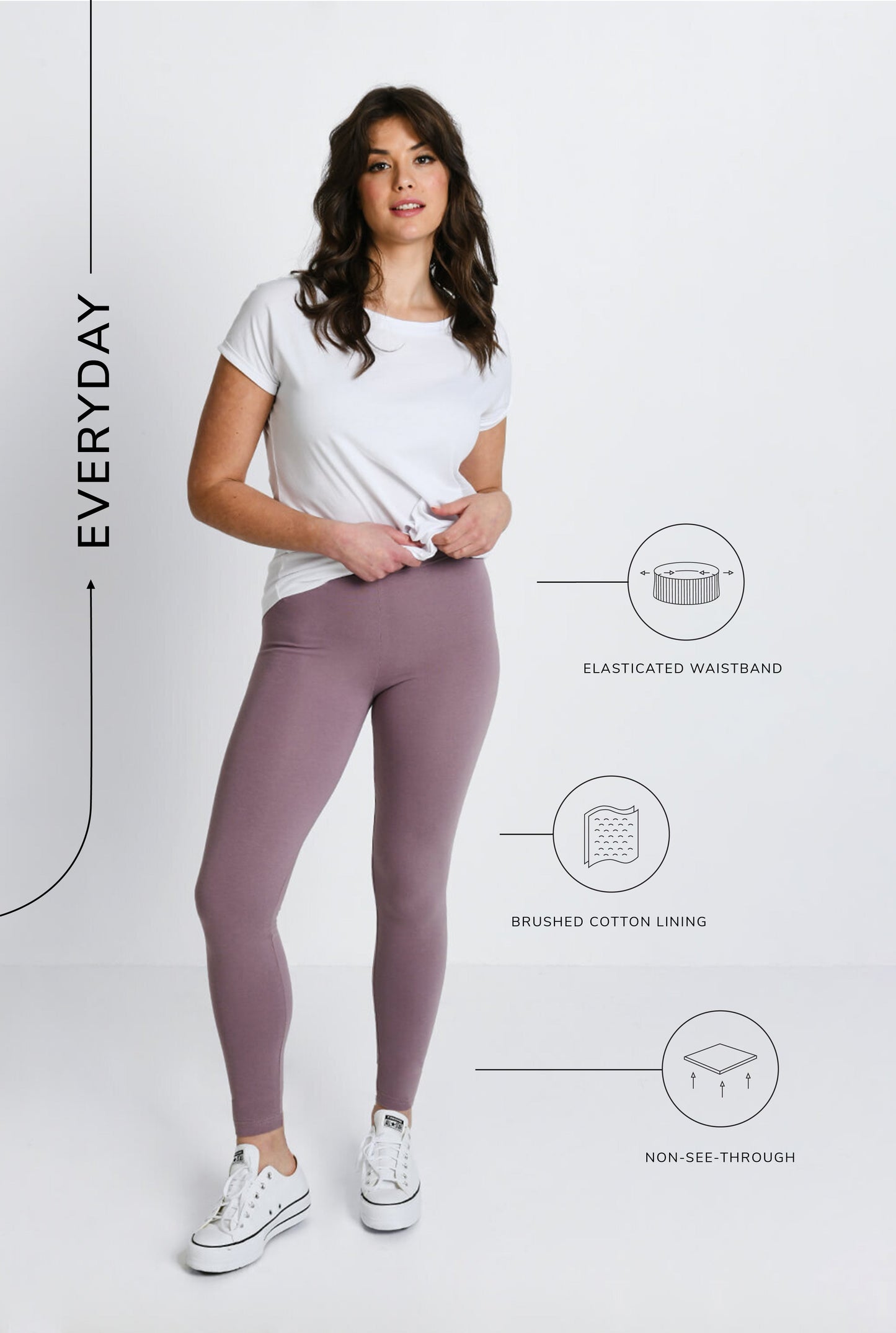 Everyday Leggings - Elderberry Purple