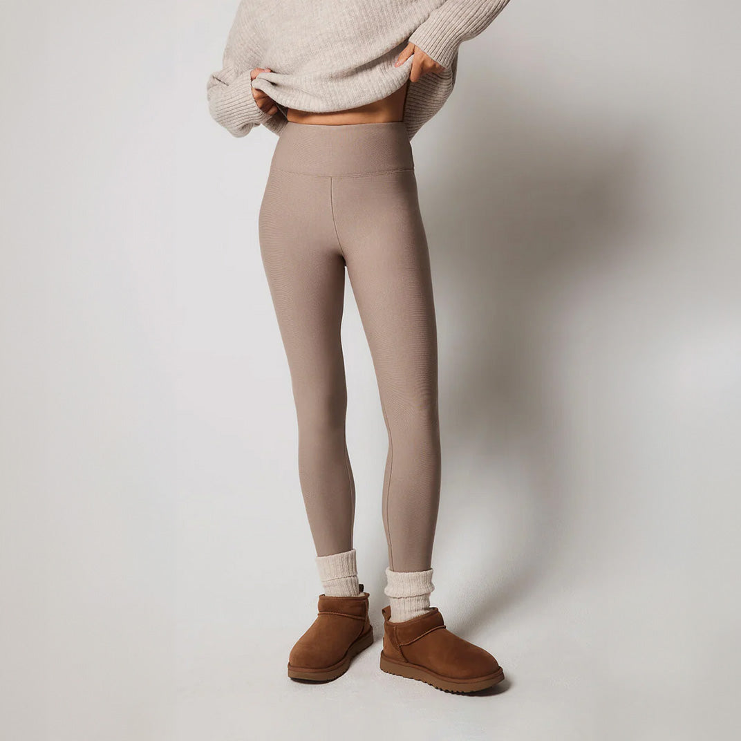 Winter Everyday High Waisted Leggings - Stone