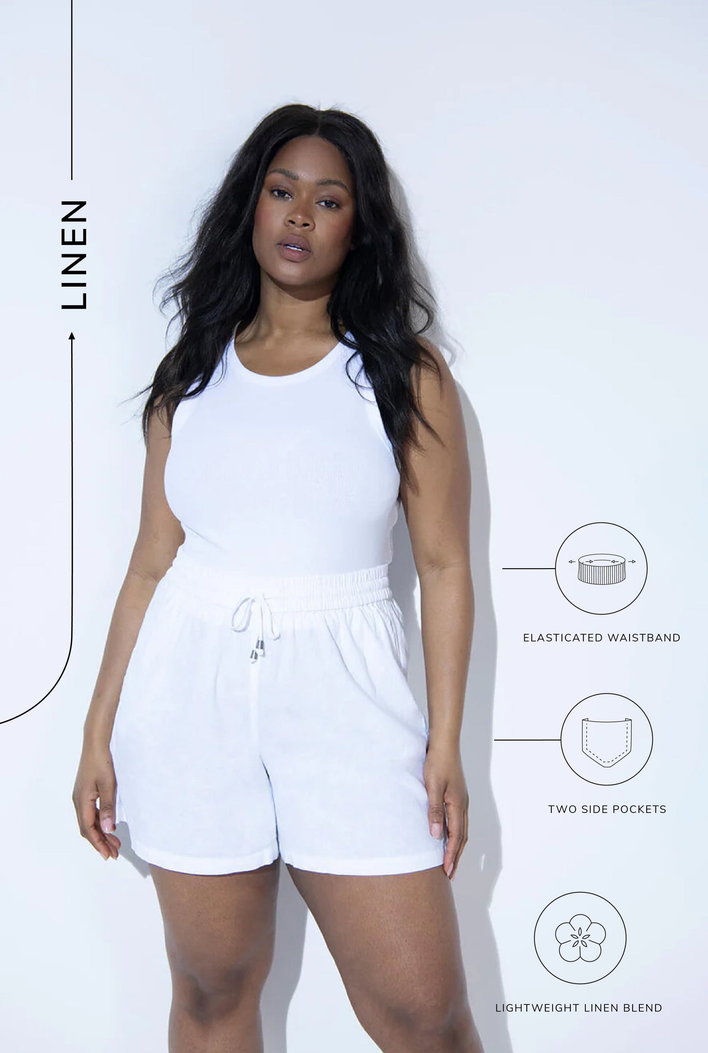 Everyday Linen Shorts - White