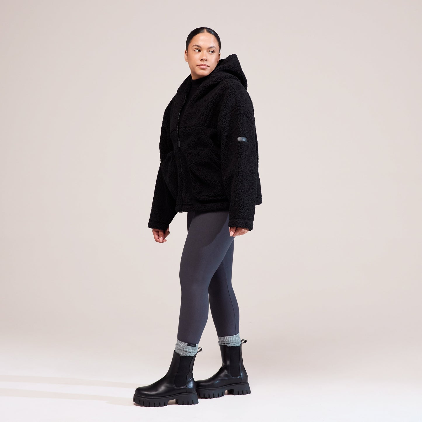 Curve Winter Everyday High Waisted Leggings - Dark Grey