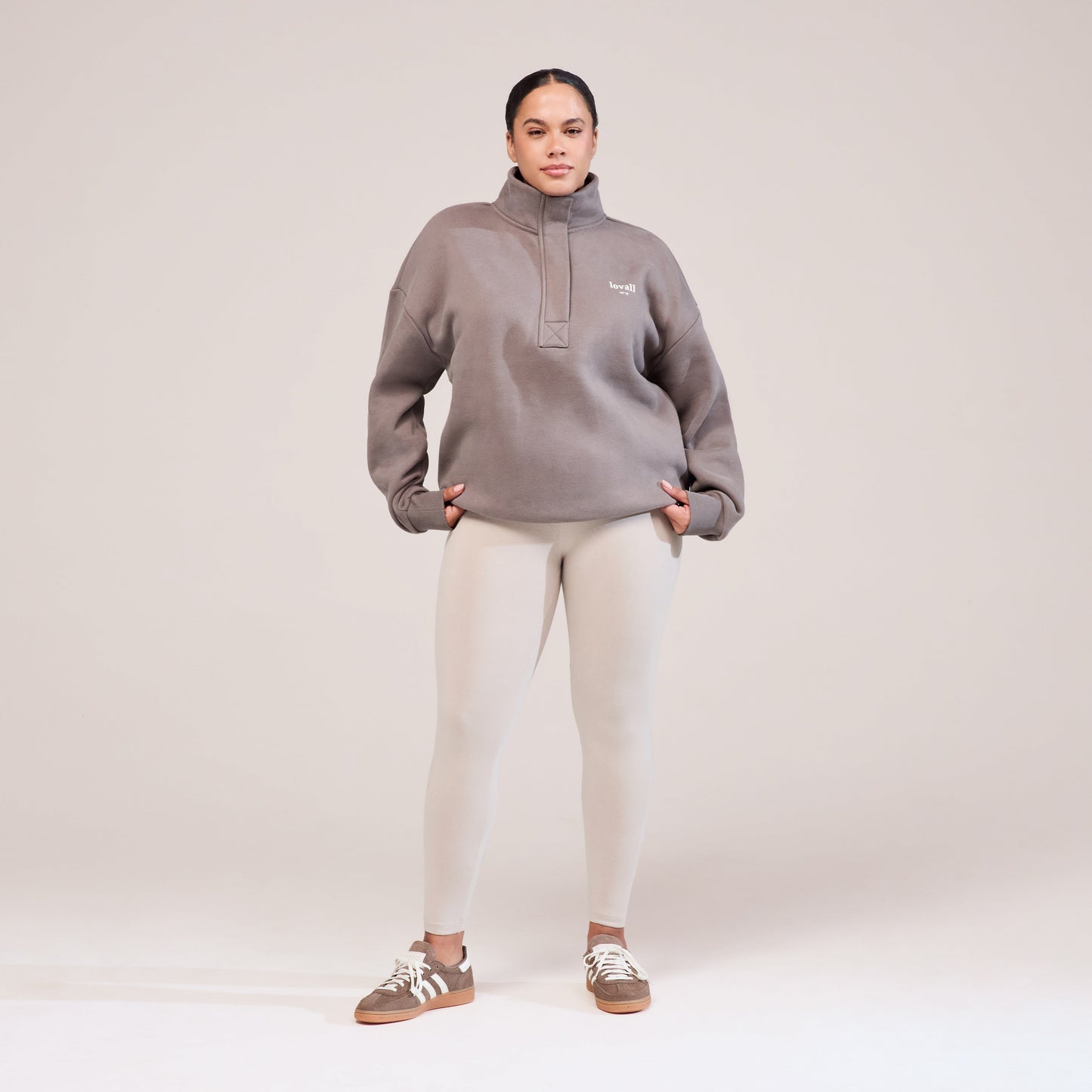 Curve Everyday High Waisted Leggings - Oatmeal Beige