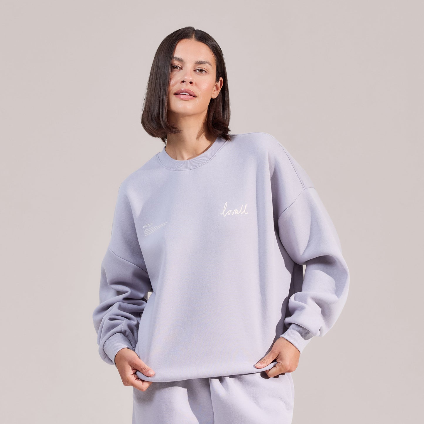 Organic Oversized Sweatshirt Euphoric - Lilac Mist