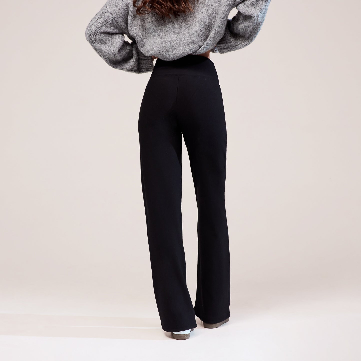 Winter Wide Leg Trousers - Black