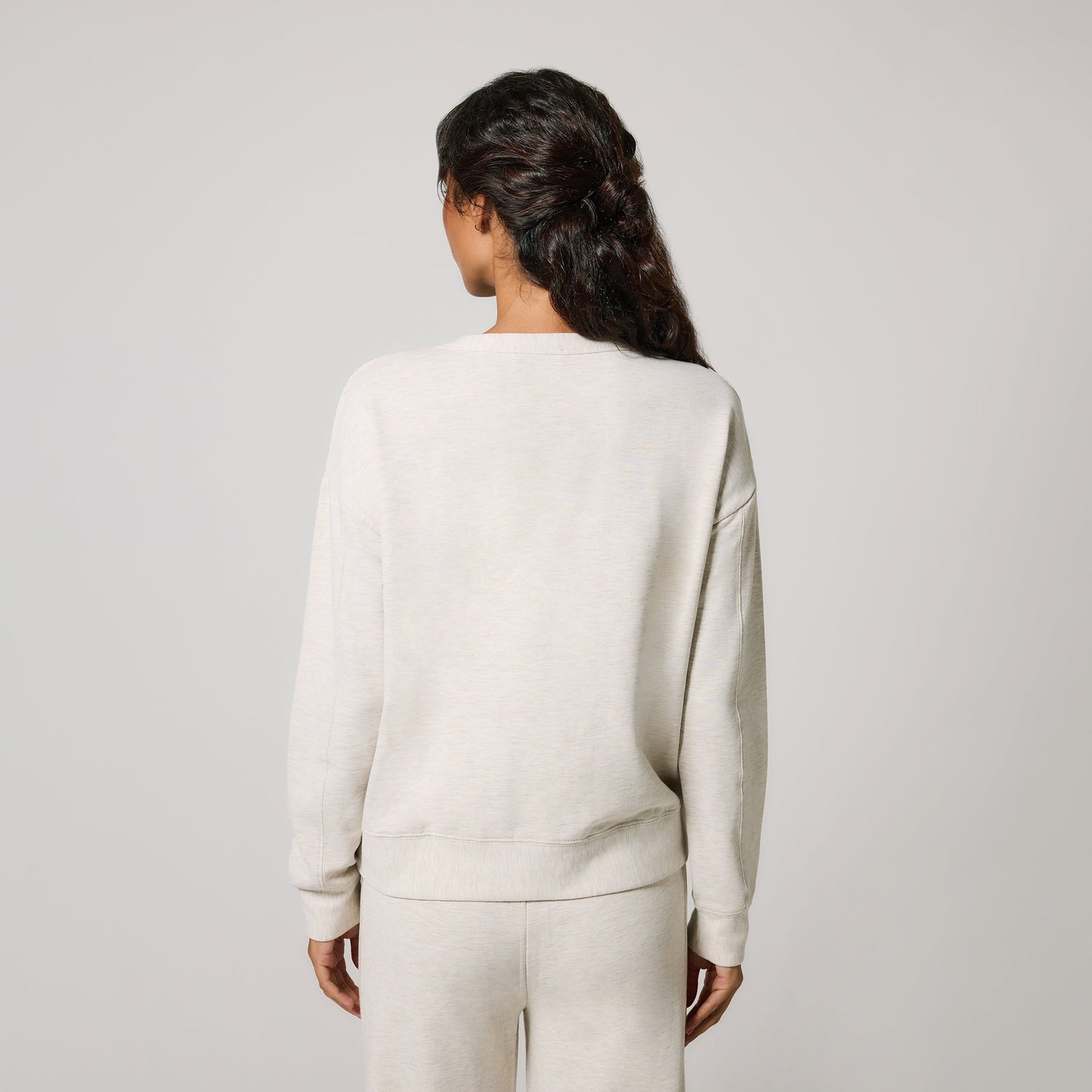 Luxe Lounge Sweatshirt - Vanilla Marl