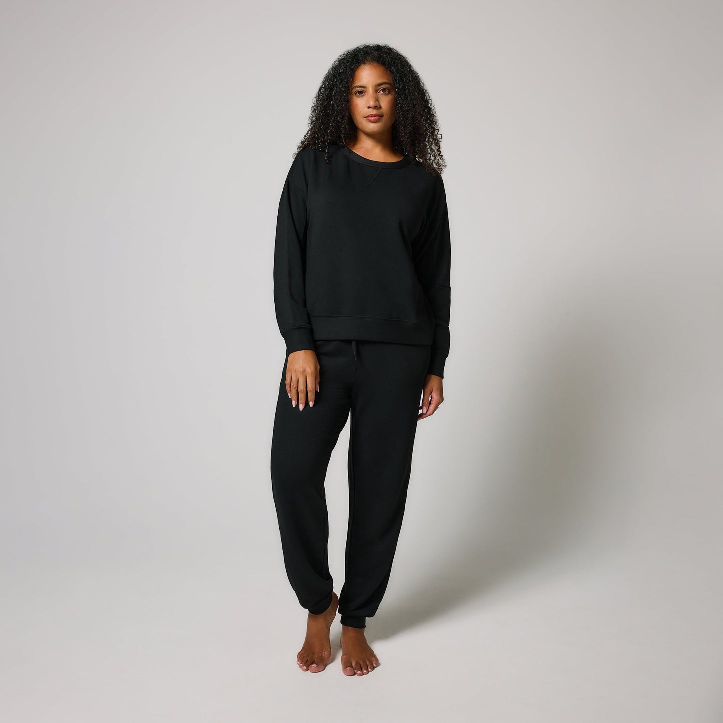 Luxe Lounge Sweatshirt - Black
