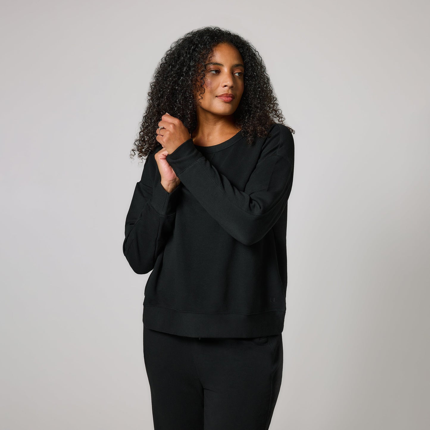 Luxe Lounge Sweatshirt - Black