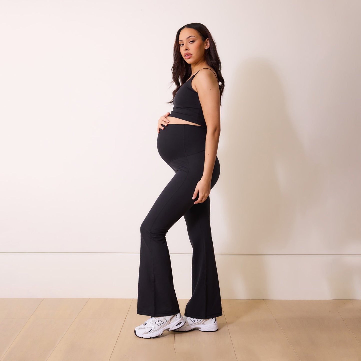 Maternity 24/7 Revitalise Flare Leggings - Midnight Black