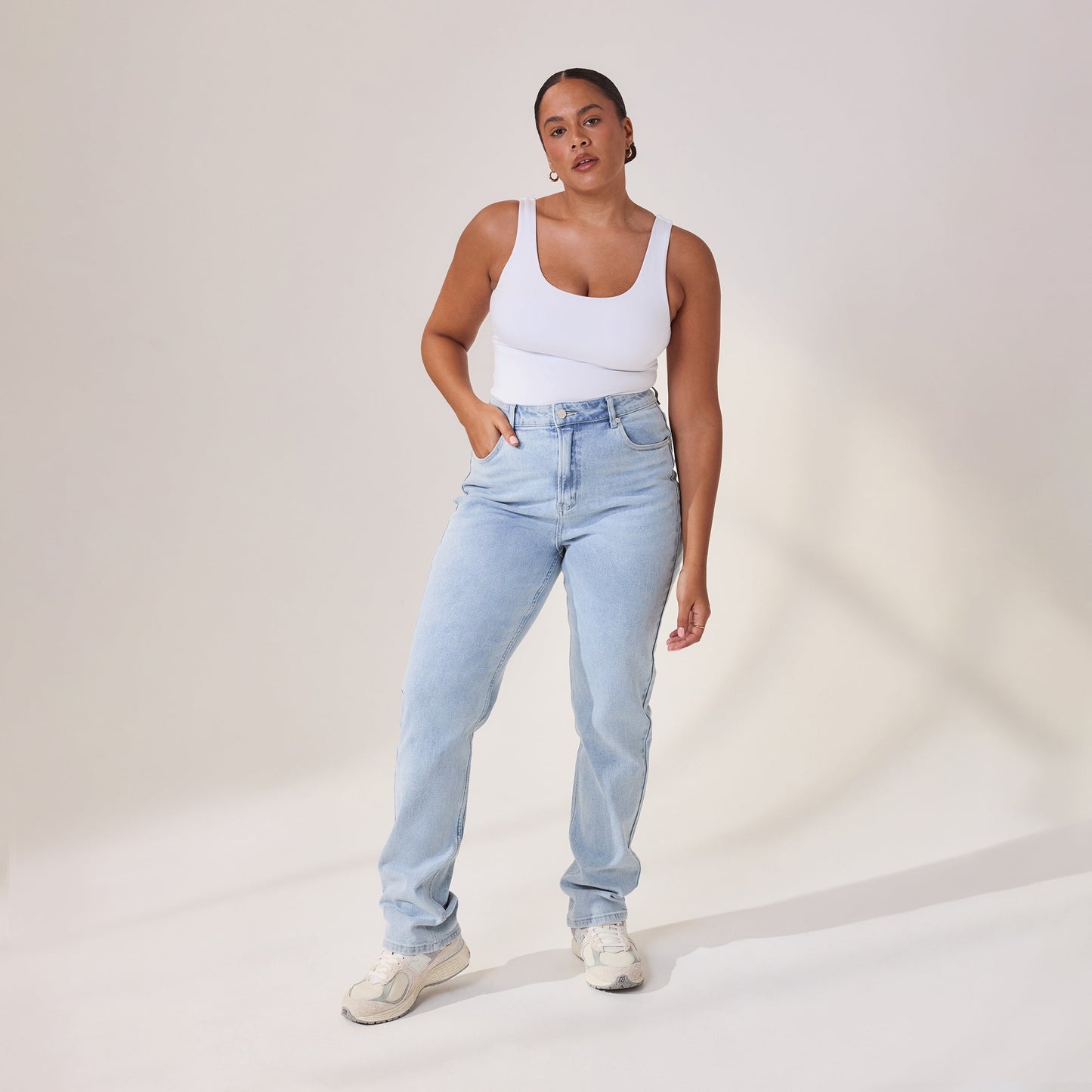 Curve Straight Jeans - Light Bleach