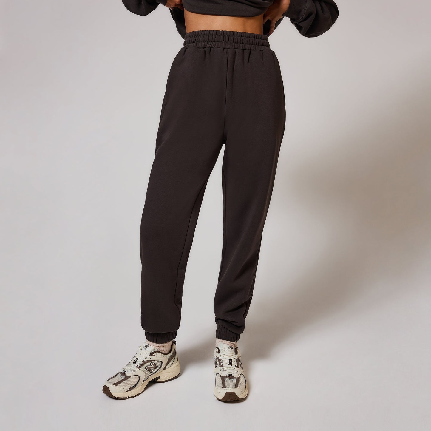 Organic Cuffed Jogger - Black Coffee