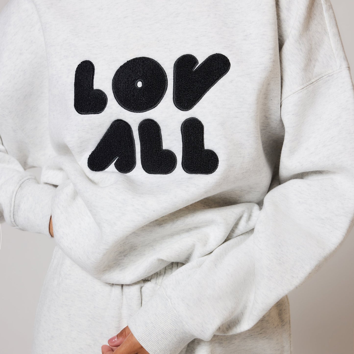 Curve Organic Oversized Sweatshirt Style 1 - Light Grey Marl