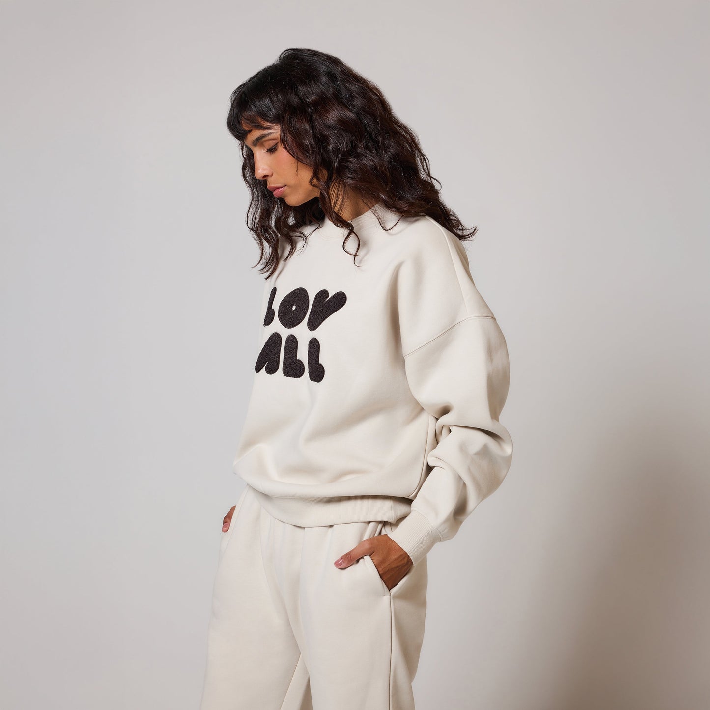 Organic Oversized Sweatshirt Style 1 - Ecru