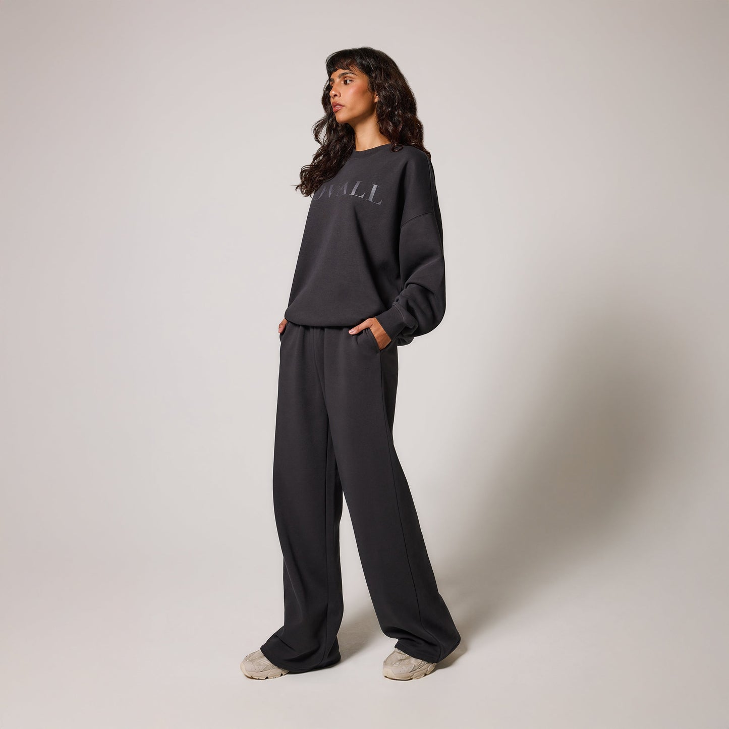 Organic Wide Leg Jogger - Shadow