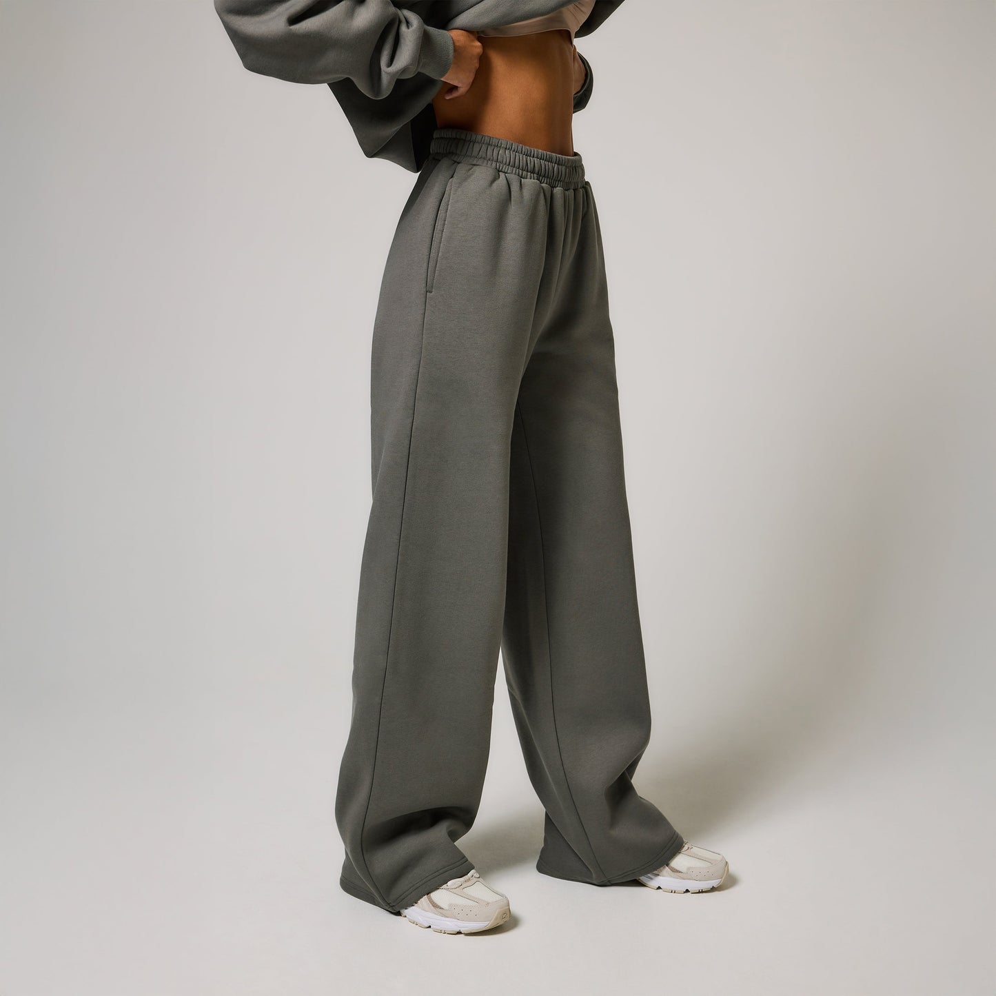 Curve Organic Wide Leg Jogger - Slate Green