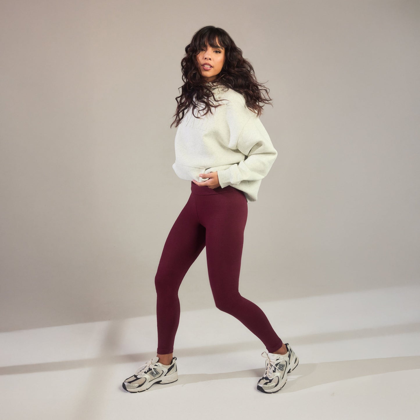 Everyday High Waisted Leggings - Burgundy