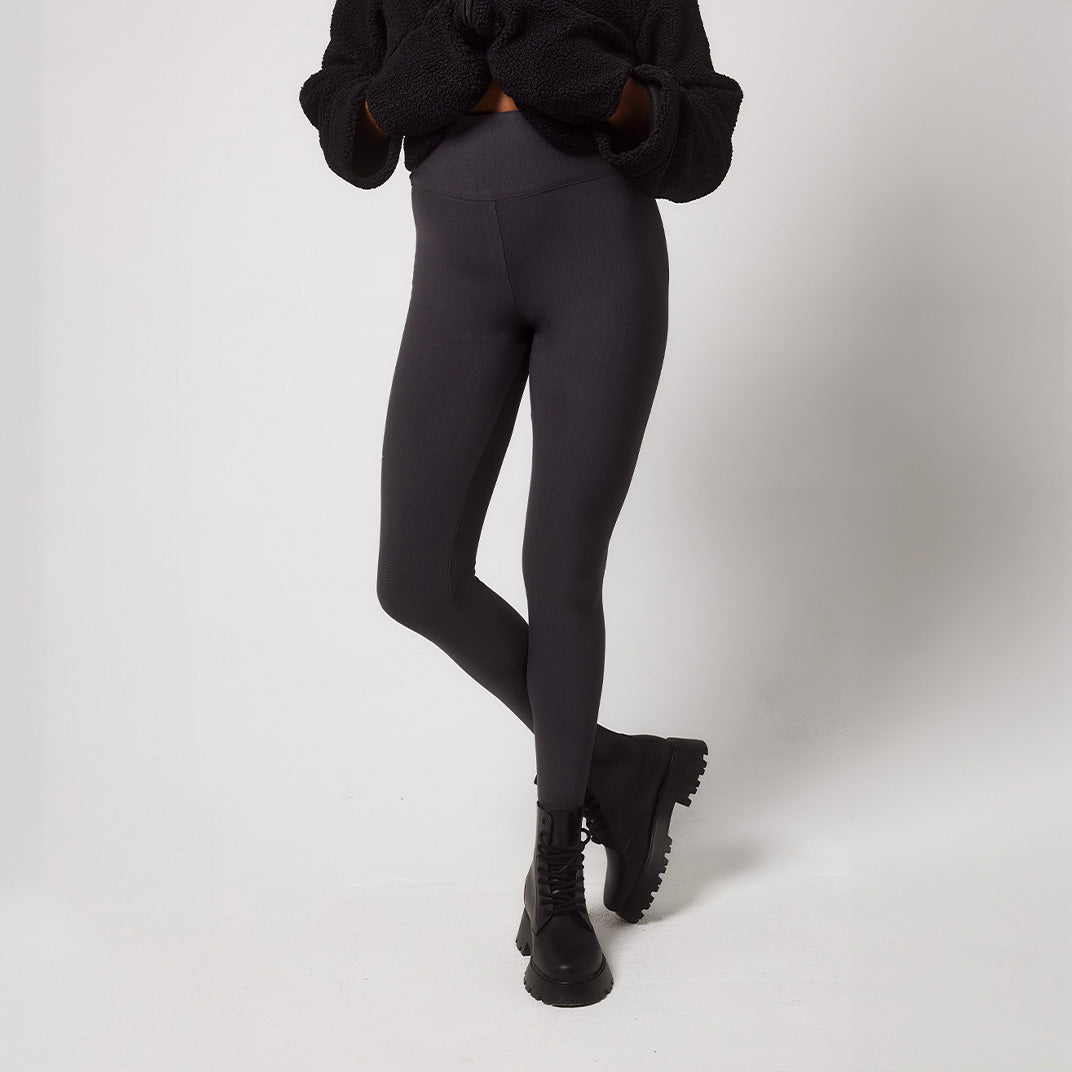 Winter Everyday High Waisted Leggings - Dark Grey