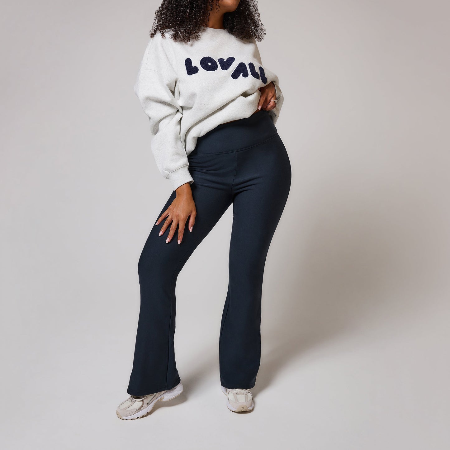 Curve Winter Flare Leggings - Vintage Navy