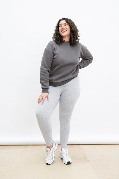 Curve Everyday High Waisted Leggings - Light Grey Marl