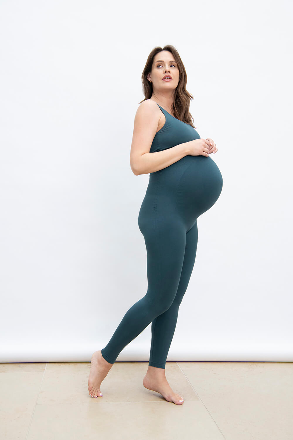 Ultimate Seamless Maternity Leggings - Teal Blue