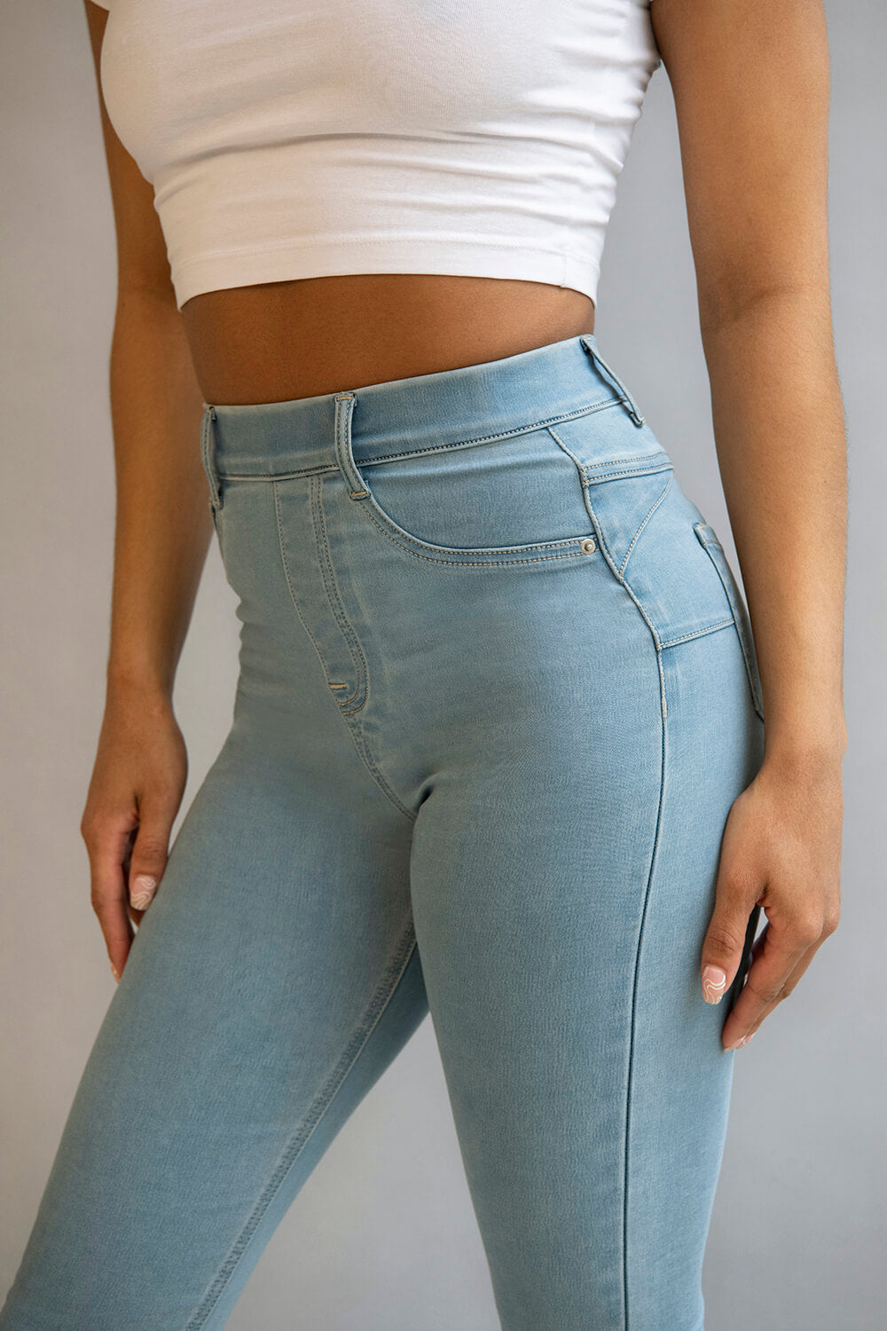 Ultimate Ankle Grazer Jeggings - Light Blue