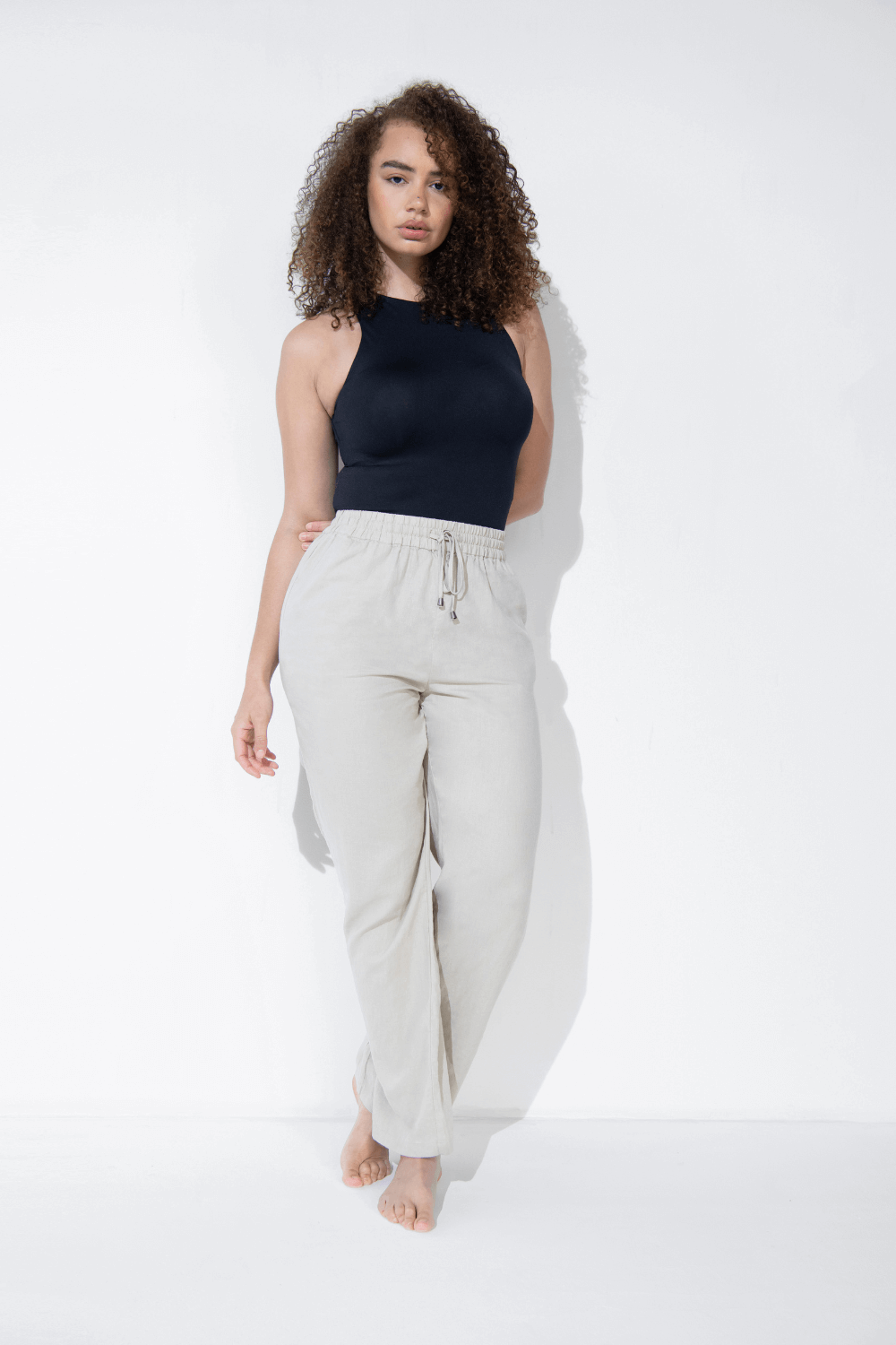 Everyday Linen Trousers - Stone