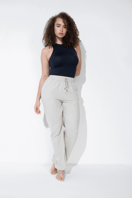 Everyday Linen Trousers - Stone