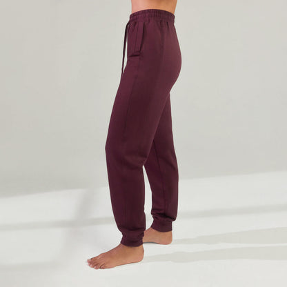 Luxe Lounge Jogger - Dark Cherry