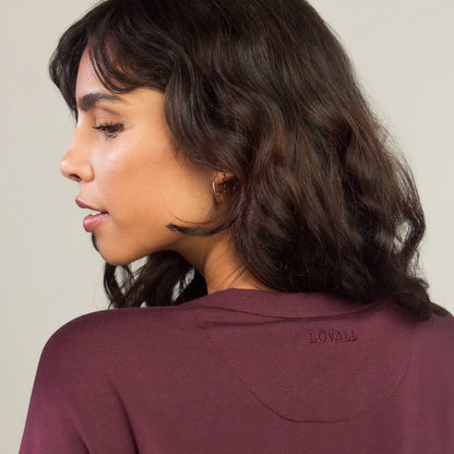 Luxe Lounge Sweatshirt - Dark Cherry