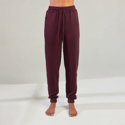 Luxe Lounge Jogger - Dark Cherry