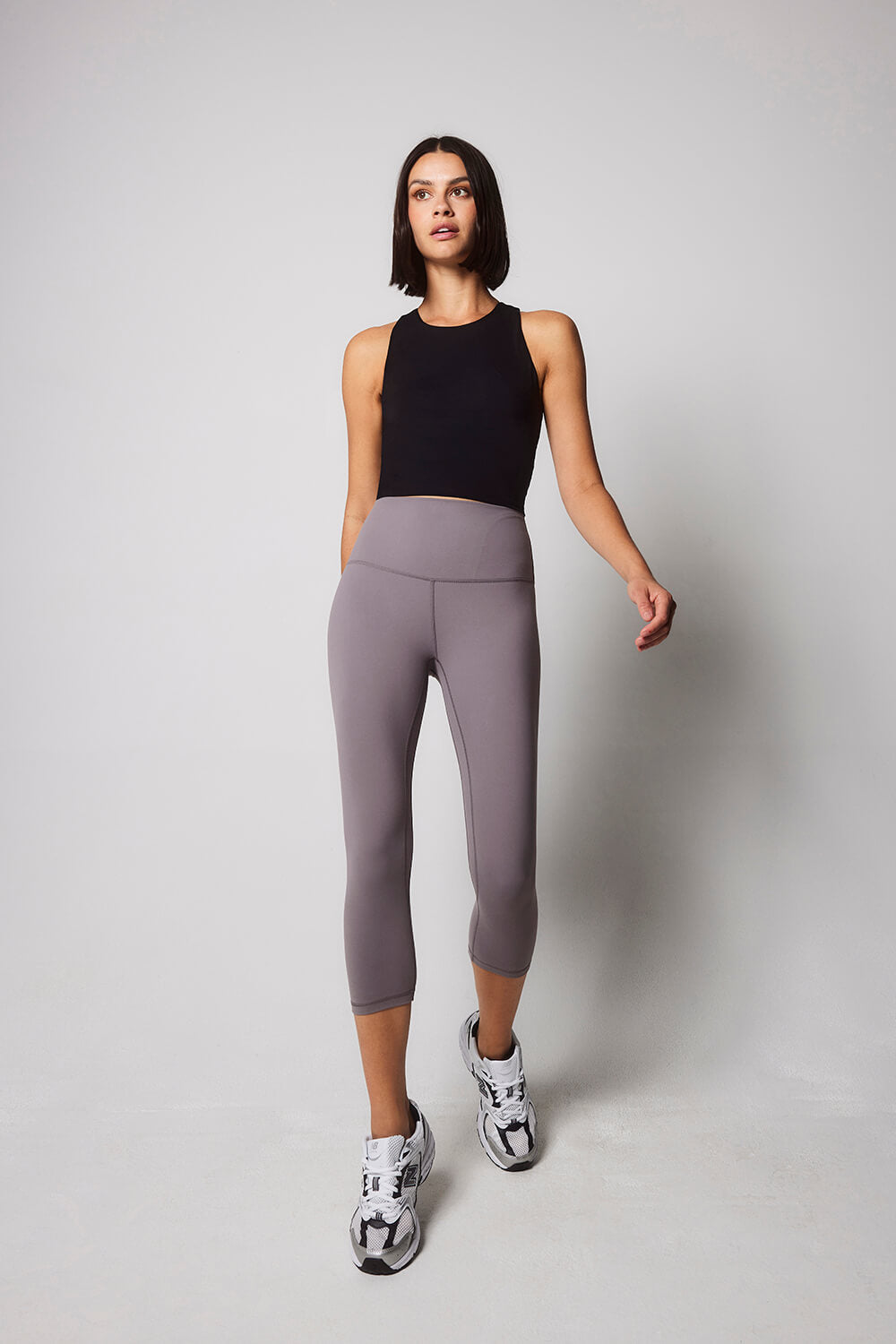 Revitalise Cropped High Waisted Leggings - Mauve