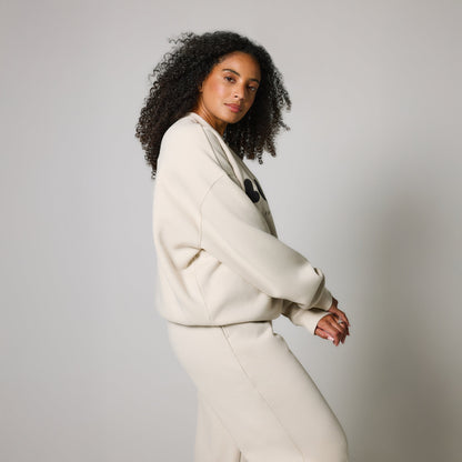 Organic Oversized Sweatshirt Style 2 - Ecru