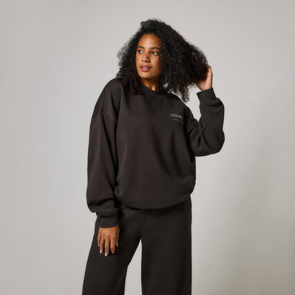 Organic Oversized Sweatshirt Style 3 - Black Coffee