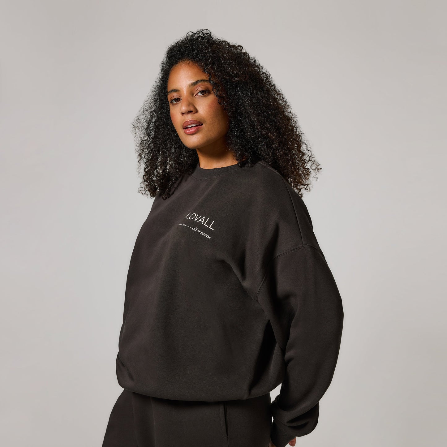 Curve Organic Oversized Sweatshirt Style 3 - Black Coffee