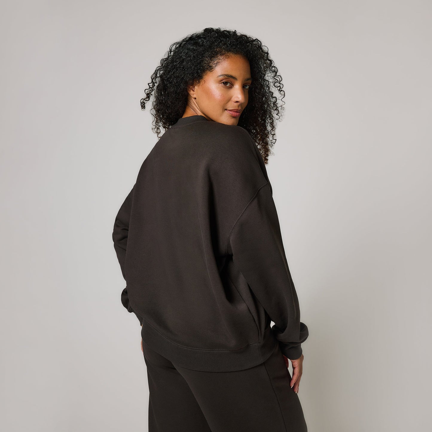 Organic Oversized Sweatshirt Style 3 - Black Coffee