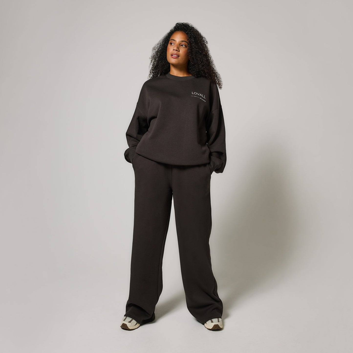 Curve Organic Oversized Sweatshirt Style 3 - Black Coffee