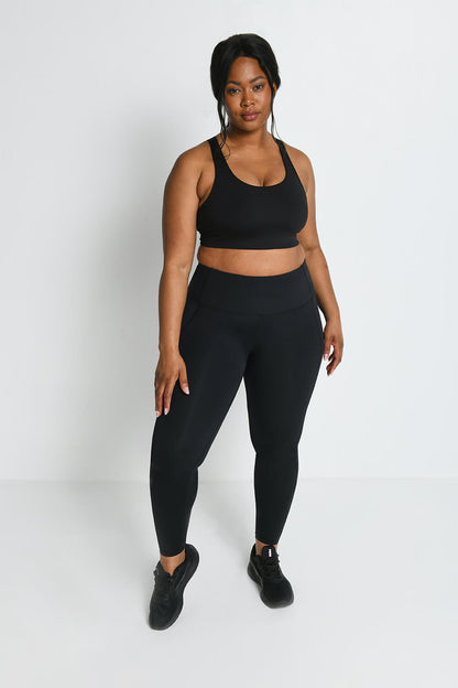 Curve Energise Full Length Sports Leggings - Midnight Black