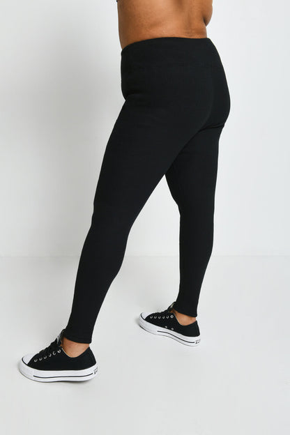 Curve Extreme Fleece Lined Leggings - Black