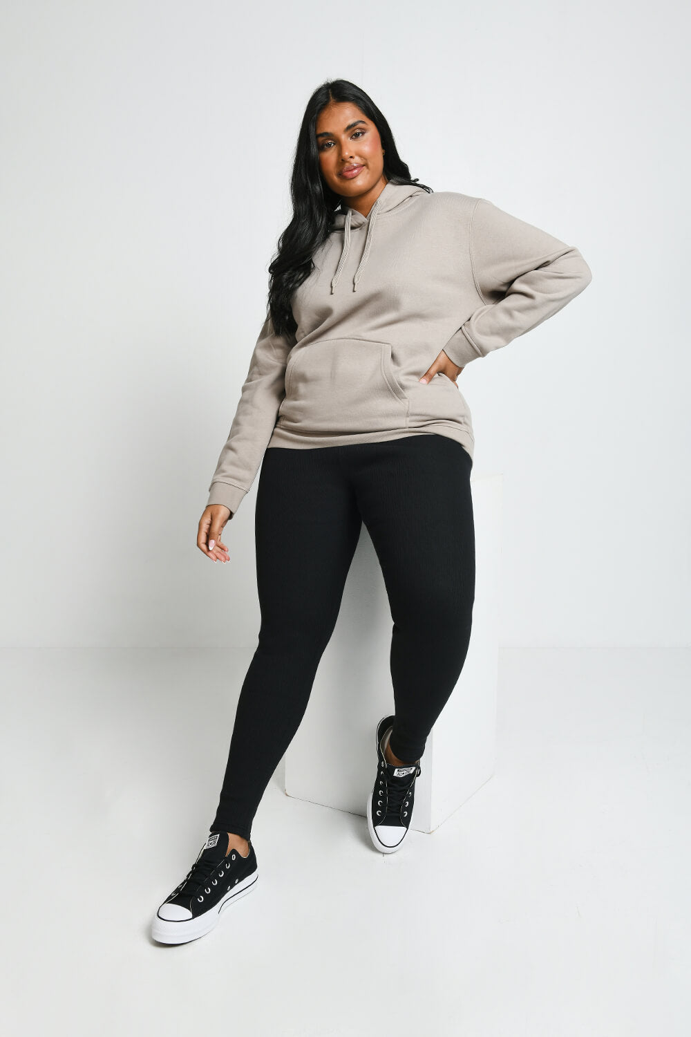 Curve Extreme Fleece Lined Leggings - Black