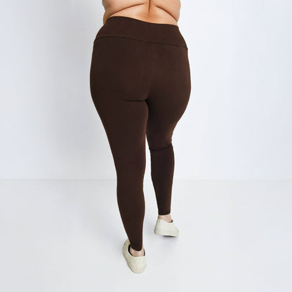 Curve Everyday High Waisted Leggings - Chocolate Brown