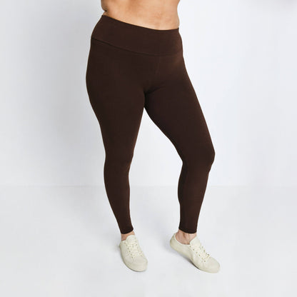 Curve Everyday High Waisted Leggings - Chocolate Brown