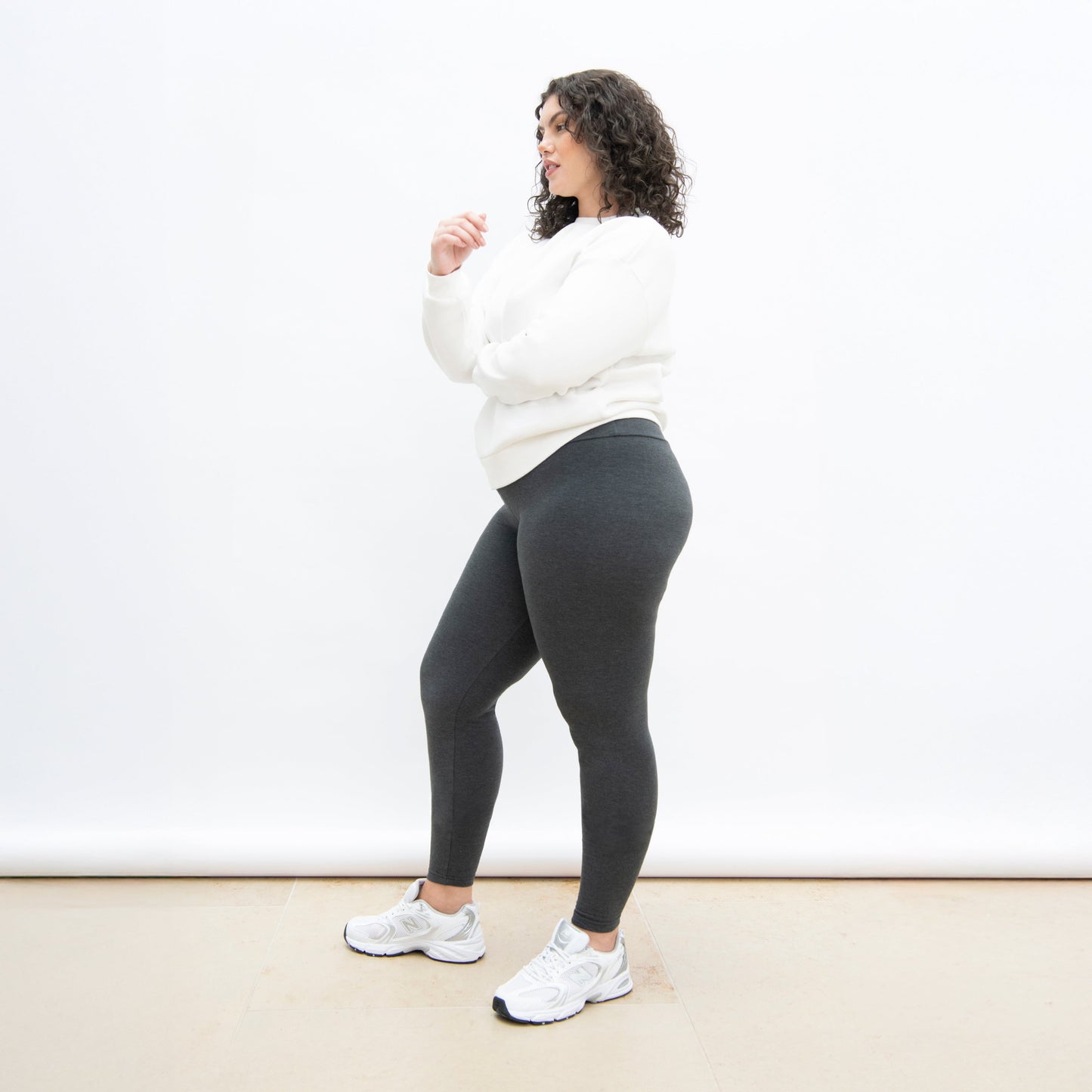 Curve Everyday High Waisted Leggings - Dark Grey Marl