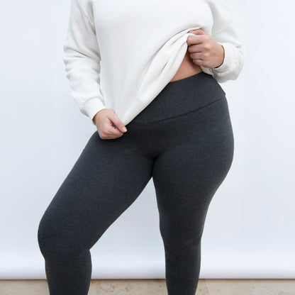 Curve Everyday High Waisted Leggings - Dark Grey Marl