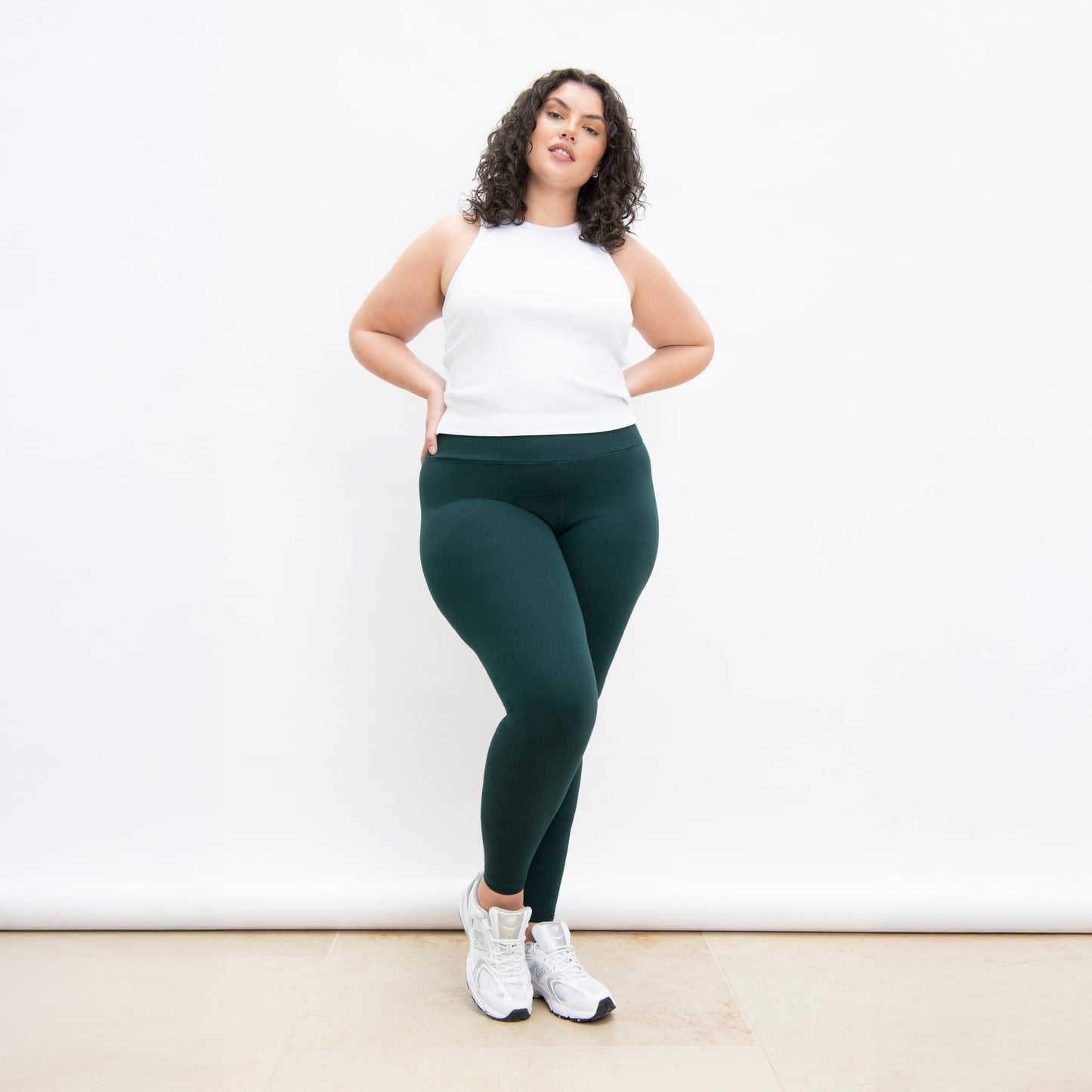 Curve Everyday High Waisted Leggings - Forest Green