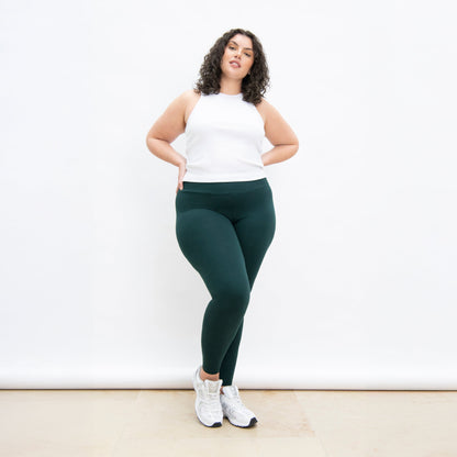 Curve Everyday High Waisted Leggings - Forest Green