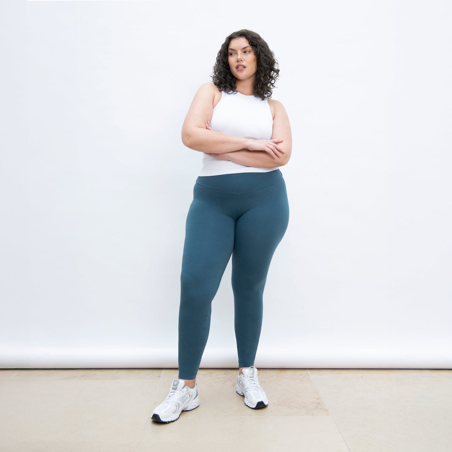 Curve Everyday High Waisted Leggings - Petrol Blue
