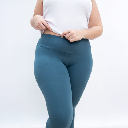 Curve Everyday High Waisted Leggings - Petrol Blue